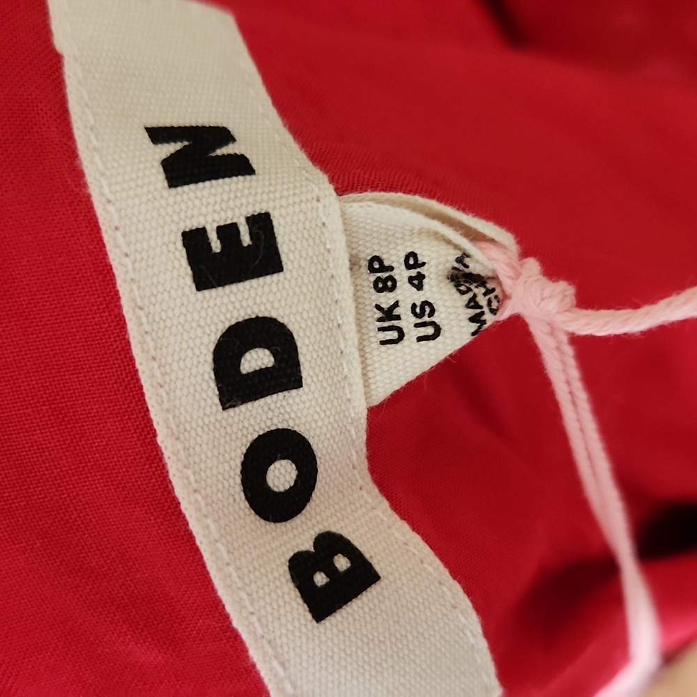 NWT Boden Red and Pink Polka Dot Midi Dress Size 4P - Picture 3 of 9